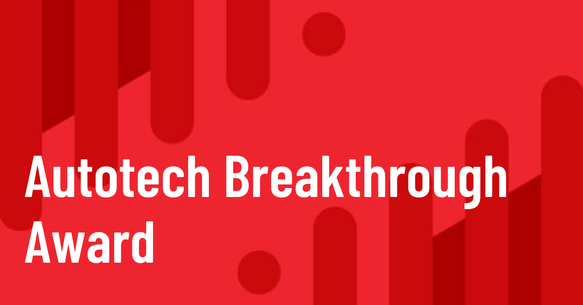 AUtothech Breaktough Awards name DriveU.auto Driverless Vehicle Solution of the Year