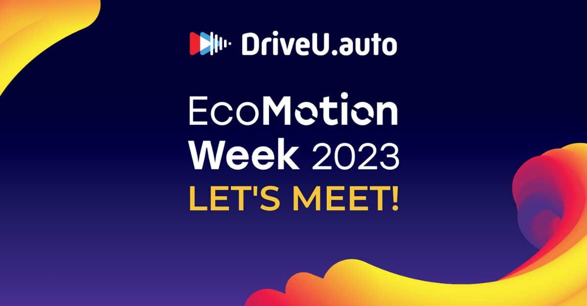 Meet DriveU.auto at EcoMotion Week 2023